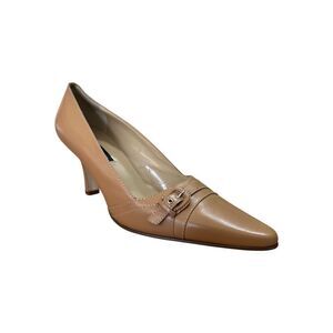 Jennifer Moore Tan Pointed Toe Loafer Style Stiletto Heel Women's Size 10M